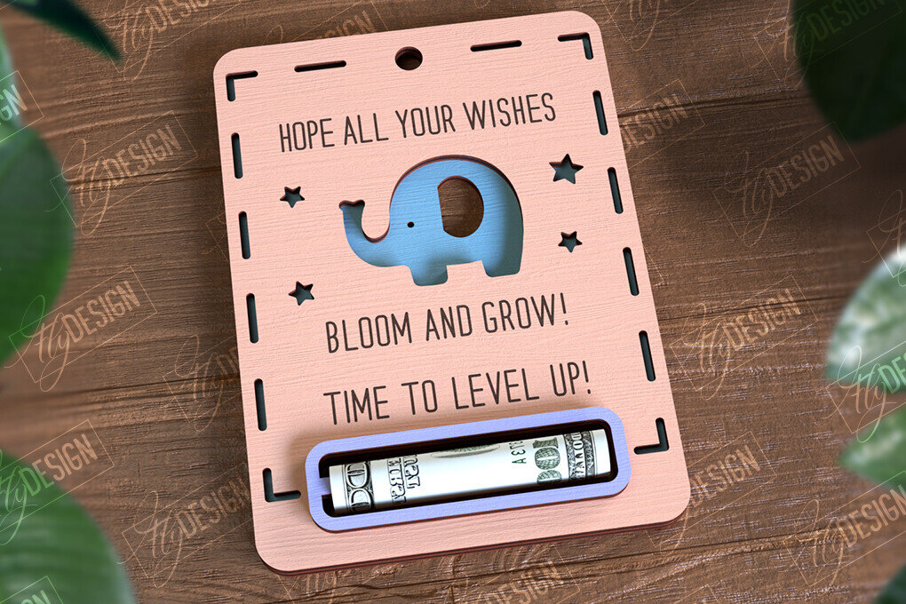 Σετ των 3 Intra απο ξύλο plywood 3mm-4mm πάχος Baby Boy Money Card | Ευχετήρια κάρτα |CNC Δίασταση 10x20 cm INTRAFABR-97155221