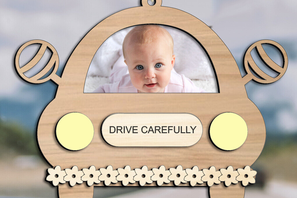 Σετ των 3 Intra απο ξύλο plywood 3mm-4mm πάχος Στολίδι για μωρό αυτοκινήτου Νεογέννητο Δίασταση 3x3 cm INTRAFABR-105812267