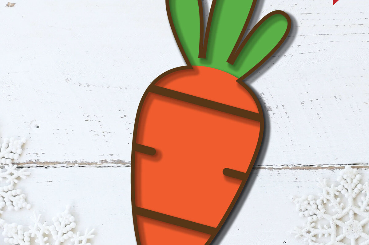 Σετ των 2 Intra απο ξύλο plywood 3mm-4mm πάχος Baby Carrot Πολυστρωματική Δίασταση 15x15 cm INTRAFABR-26241630