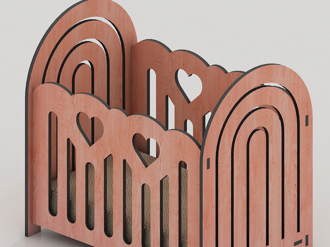 Intra απο ξύλο plywood 3mm-4mm πάχος Baby Cradle Cut   Δίασταση 30x20 cm INTRAFABR-42344112