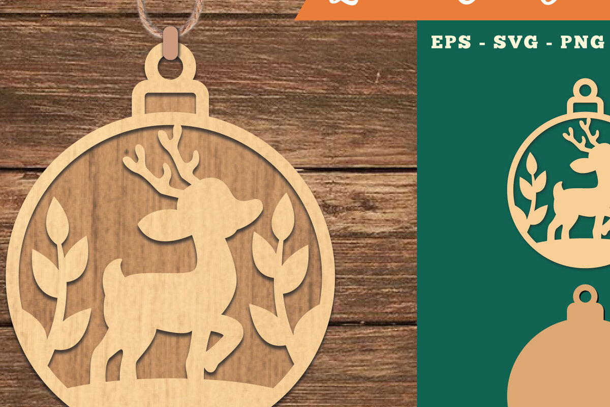 Σετ των 3 Intra απο ξύλο plywood 3mm-4mm πάχος Στολίδι κοπής με λέιζερ μωρών ελαφιού Δίασταση 8x8 cm INTRAFABR-109981998