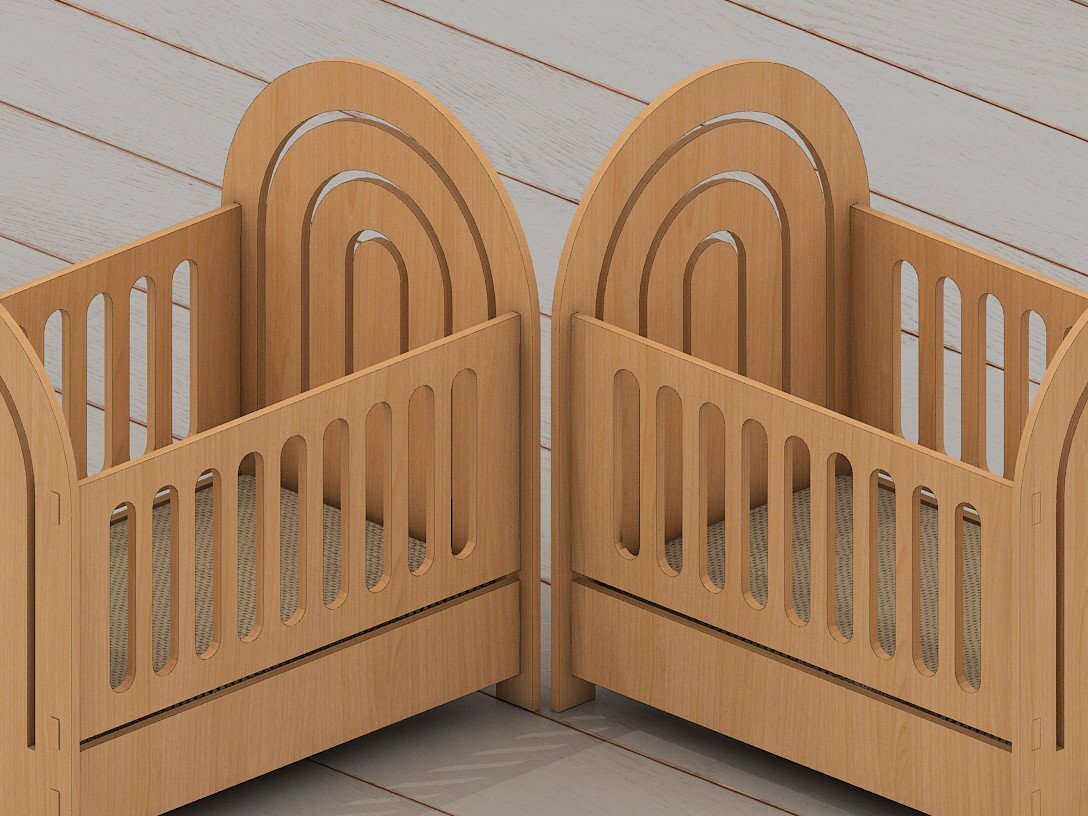 Intra απο ξύλο plywood 3mm-4mm πάχος κοπής κούνιας κούκλας / Βρεφική κούνια Δίασταση 30x20 cm INTRAFABR-41653221