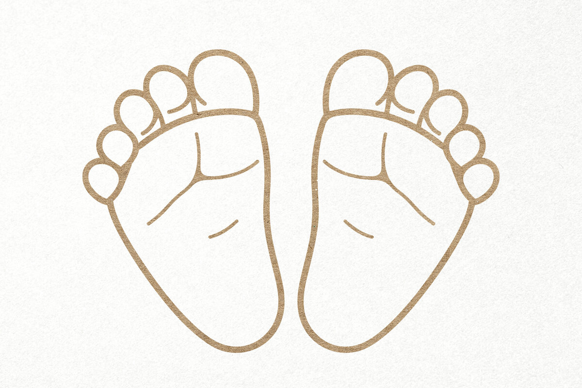 Σετ των 3 Intra απο ξύλο plywood 3mm-4mm πάχος Baby Feet , Newborn Baby Footprint Δίασταση 7x7 cm INTRAFABR-115240769