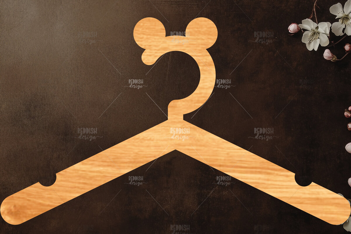 Σετ των 2 Intra απο ξύλο plywood 3mm-4mm πάχος Baby Hanger κοπής με λέιζερ Δίασταση 15x15 cm INTRAFABR-118336084