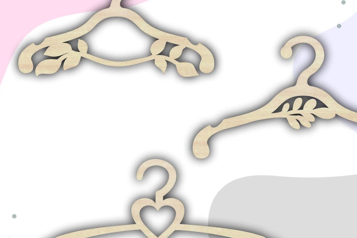 Σετ των 3 Intra απο ξύλο plywood 3mm-4mm πάχος Κρεμάστρα για μωρά , Κρεμάστρες Γάμου Δίασταση 5x5 cm INTRAFABR-34956185