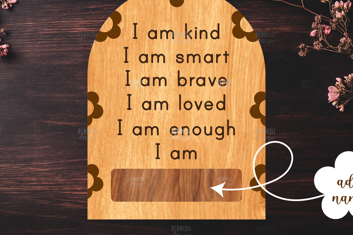 Σετ των 2 Intra απο ξύλο plywood 3mm-4mm πάχος Διακόσμηση σπιτιού μωρού με λέιζερ Δίασταση 15x15 cm INTRAFABR-119591139