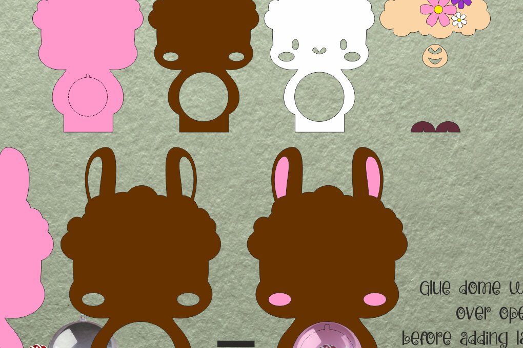 Intra απο ξύλο plywood 3mm-4mm πάχος Baby Llama | Πρότυπο θόλου καραμέλας Δίασταση 30x20 cm INTRAFABR-108353565