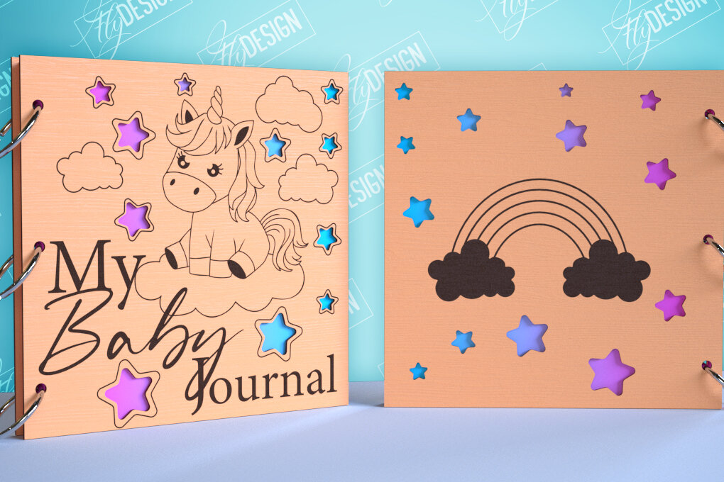 Σετ των 3 Intra απο ξύλο plywood 3mm-4mm πάχος Εξώφυλλο Βιβλίου Μνήμης Μωρού | Εξώφυλλο άλμπουμ Δίασταση 15x15 cm INTRAFABR-99492457