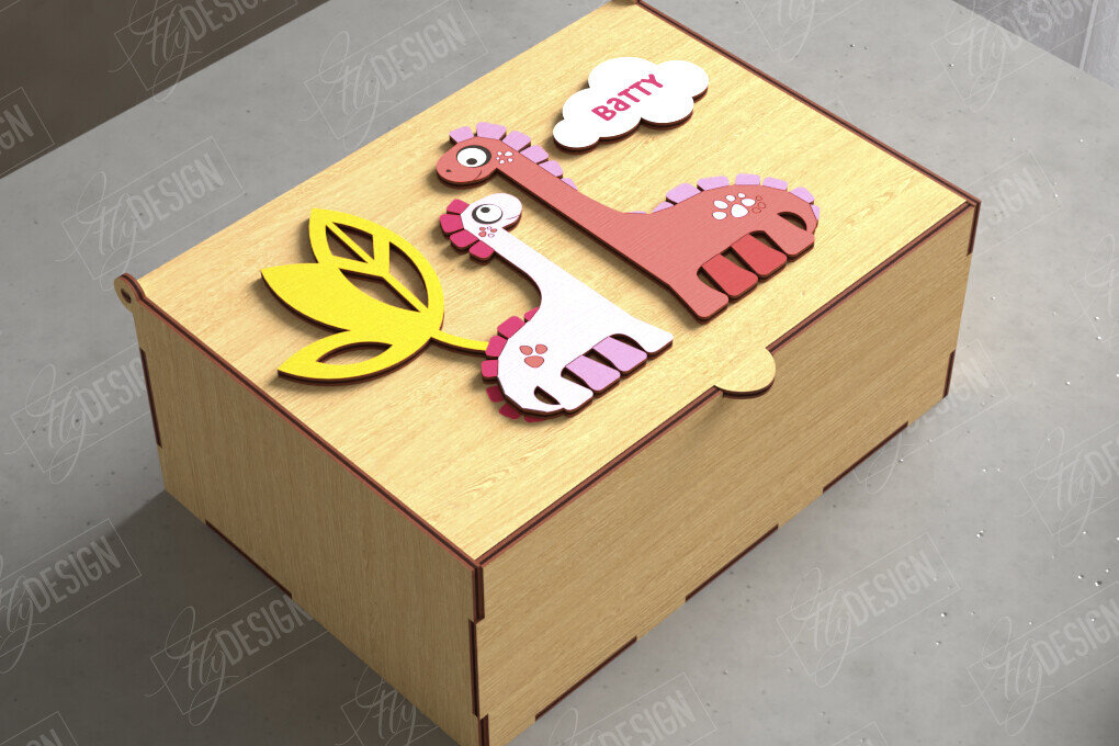 Σετ των 3 Intra απο ξύλο plywood 3mm-4mm πάχος Baby Memory Box | Προσωποποιημένο κουτί | CNC Δίασταση 10x10 cm INTRAFABR-111357237