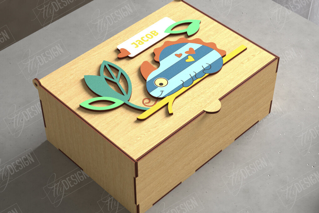 Σετ των 3 Intra απο ξύλο plywood 3mm-4mm πάχος Baby Memory Box | Προσωποποιημένο κουτί | CNC Δίασταση 10x10 cm INTRAFABR-111357205