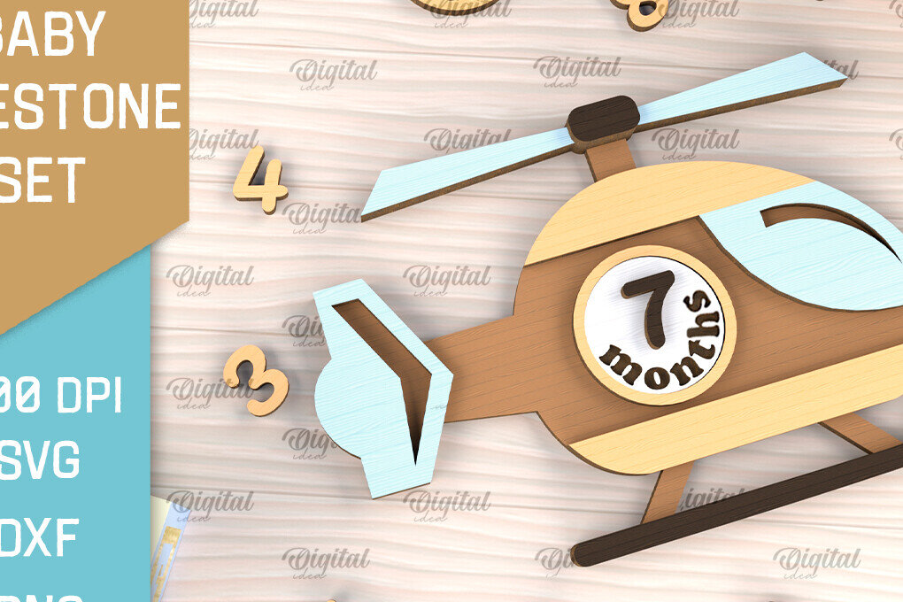 Intra απο ξύλο plywood 3mm-4mm πάχος Baby Milestone Card Design Cut  Δίασταση 30x20 cm INTRAFABR-102961518