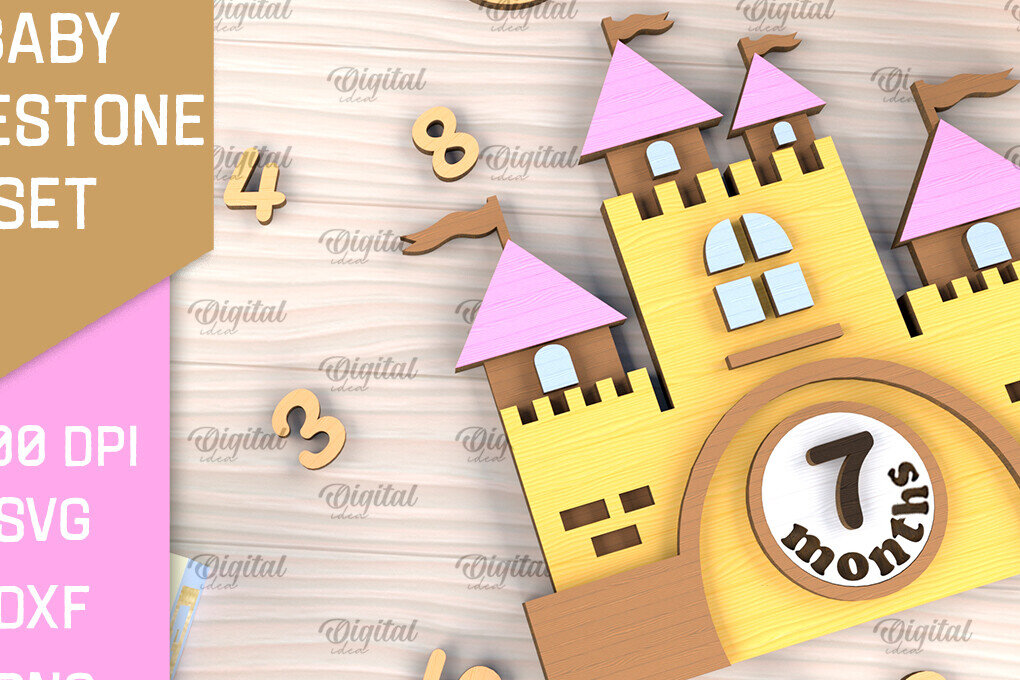 Intra απο ξύλο plywood 3mm-4mm πάχος Baby Milestone Card Design Cut  Δίασταση 30x20 cm INTRAFABR-102961668