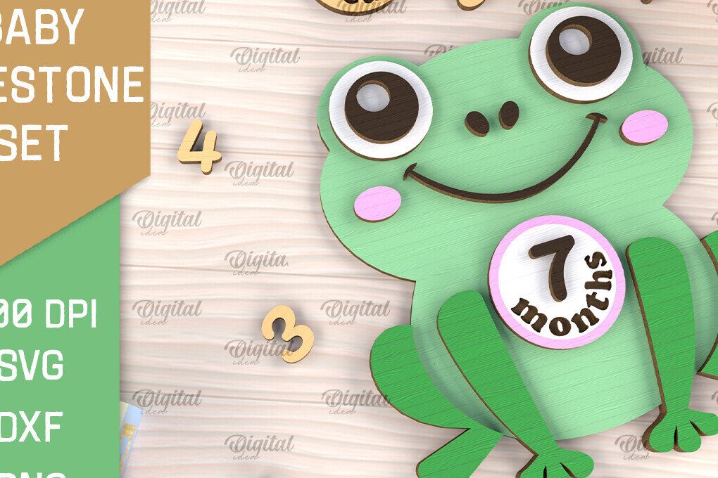 Intra απο ξύλο plywood 3mm-4mm πάχος Baby Milestone Card Design Cut  Δίασταση 30x20 cm INTRAFABR-102961730