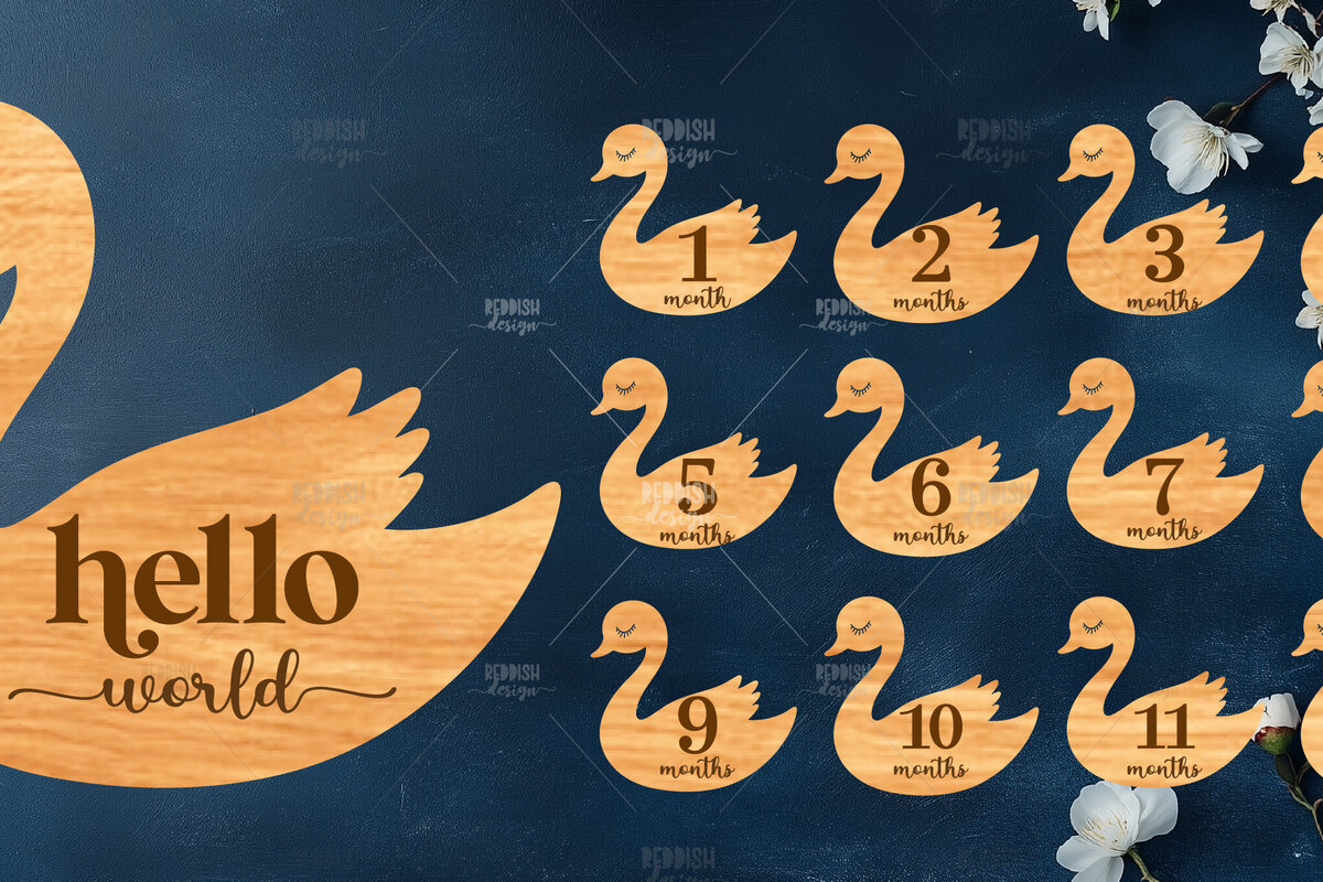 Intra απο ξύλο plywood 3mm-4mm πάχος Baby Milestone Discs | Δίασταση 30x20 cm INTRAFABR-118829169