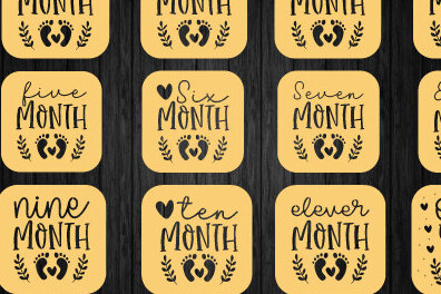 Intra απο ξύλο plywood 3mm-4mm πάχος Baby Milestone Metal, κοπής με λέιζερ Δίασταση 40x40 cm INTRAFABR-95063495