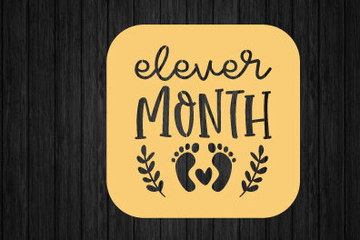 Intra απο ξύλο plywood 3mm-4mm πάχος Baby Milestone Metal, Δίασταση 40x40 cm INTRAFABR-92899891