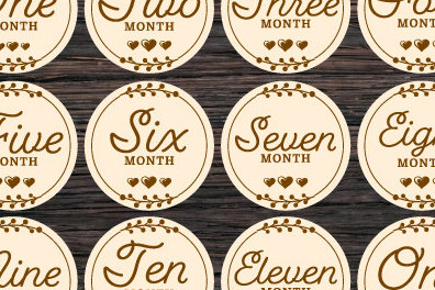 Intra απο ξύλο plywood 3mm-4mm πάχος Baby Milestone Sign Cut  Δίασταση 30x20 cm INTRAFABR-98715439