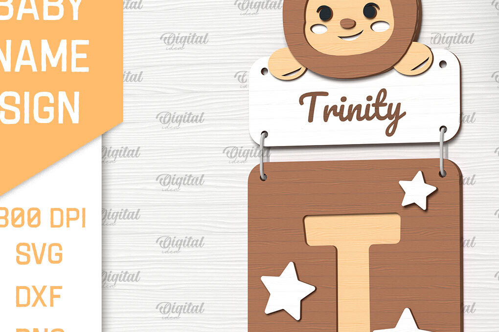 Intra απο ξύλο plywood 3mm-4mm πάχος Πινακίδα ονόματος μωρού . Επιστολή Τ Δίασταση 30x20 cm INTRAFABR-90968006