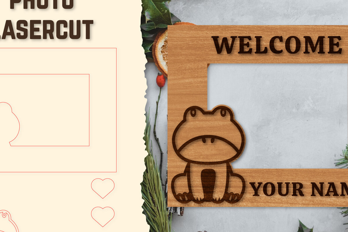 Intra απο ξύλο plywood 3mm-4mm πάχος Κορνίζα για μωρό νεογέννητο  Δίασταση 20x30 cm INTRAFABR-123766299