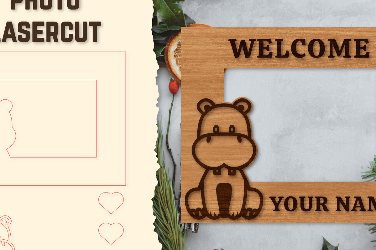 Intra απο ξύλο plywood 3mm-4mm πάχος Κορνίζα για μωρό νεογέννητο  Δίασταση 20x30 cm INTRAFABR-123766268