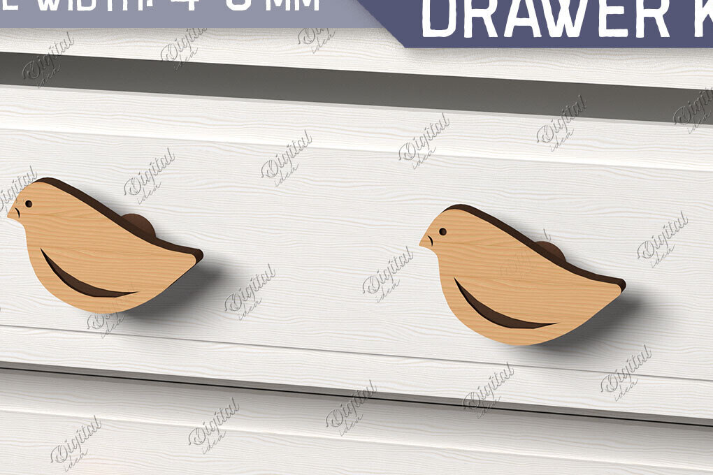 Intra απο ξύλο plywood 3mm-4mm πάχος Πόμολα συρταριών παιδικού σταθμού. Bird Δίασταση 30x20 cm INTRAFABR-86302404