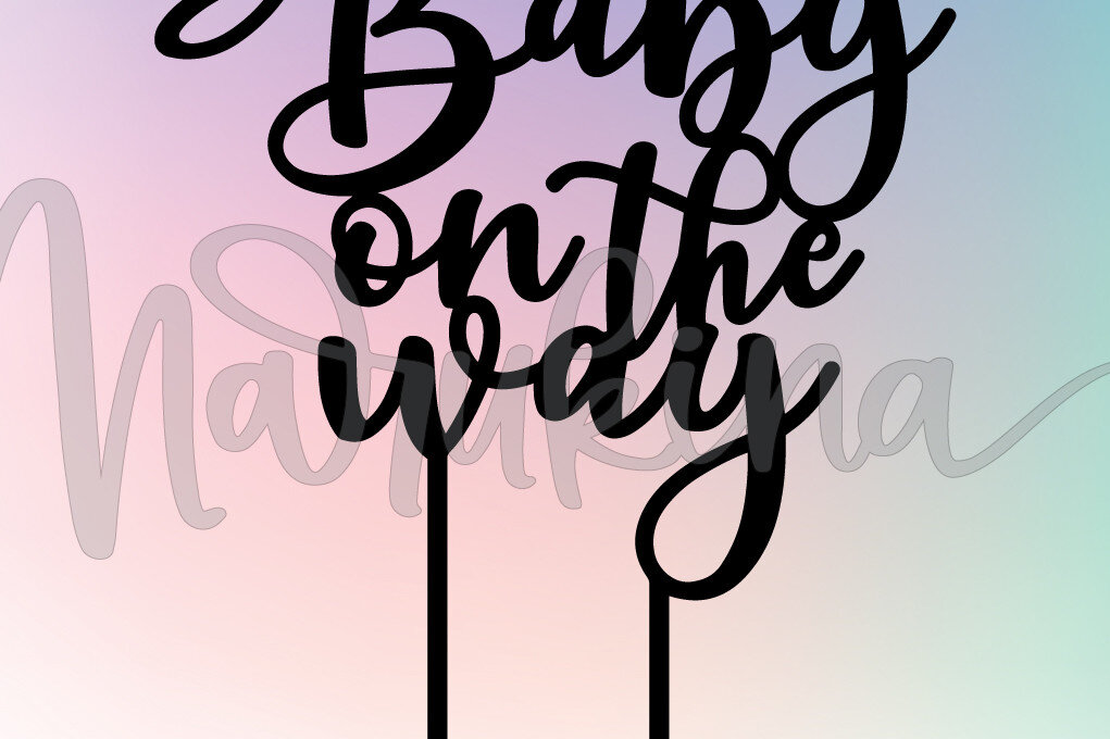 Intra απο ξύλο plywood 3mm-4mm πάχος BABY on the WAY CAKE TOPPER Δίασταση 30x20 cm INTRAFABR-56616341