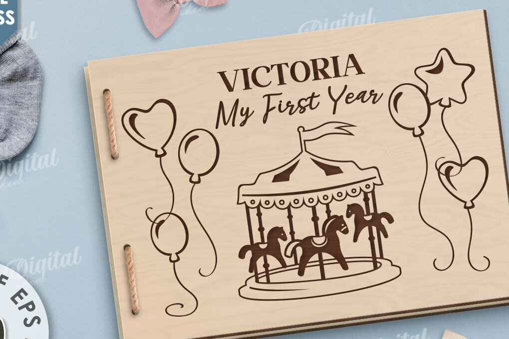 Intra απο ξύλο plywood 3mm-4mm πάχος Μωρό άλμπουμ φωτογραφιών με λέιζερ. Παιδικό άλμπουμ Δίασταση 30x20 cm INTRAFABR-115830405