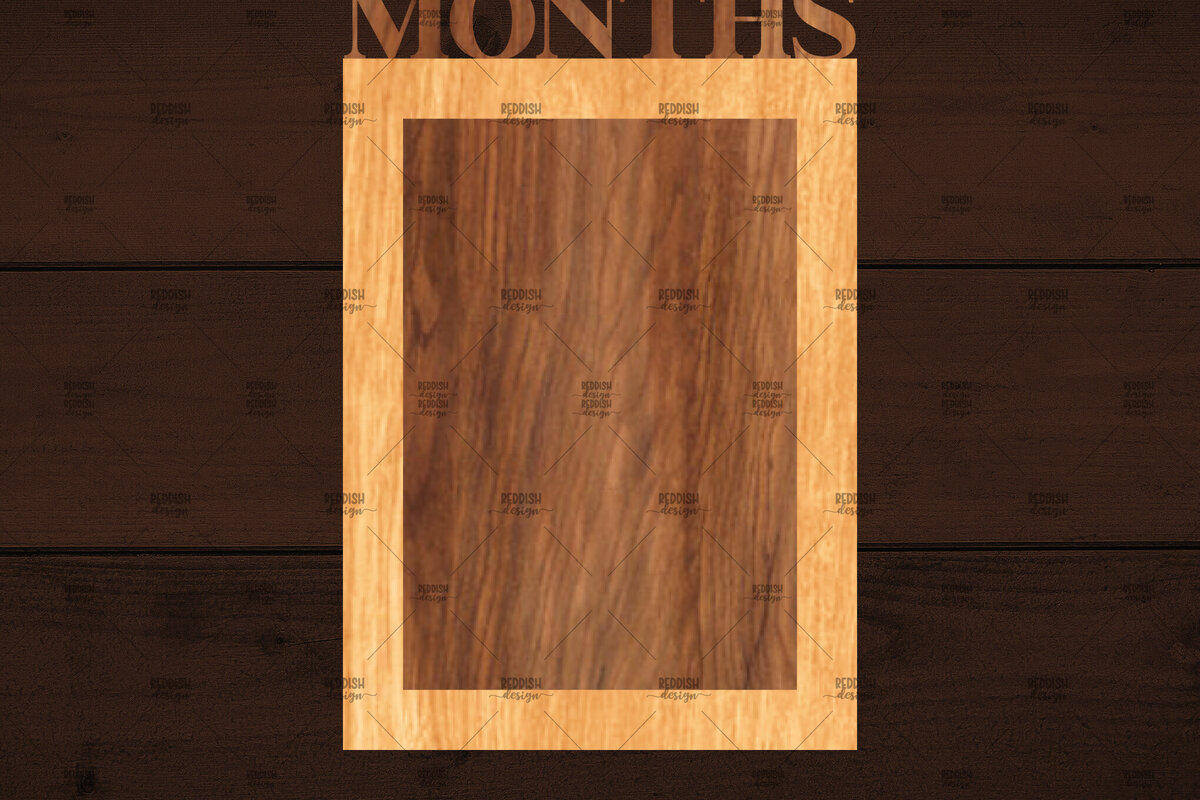 Σετ των 3 Intra απο ξύλο plywood 3mm-4mm πάχος Πρότυπο κορνίζας μωρών Δίασταση 5x7 cm INTRAFABR-113800814