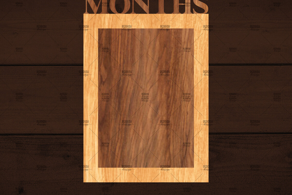 Σετ των 3 Intra απο ξύλο plywood 3mm-4mm πάχος Πρότυπο κορνίζας μωρών Δίασταση 5x7 cm INTRAFABR-113800838