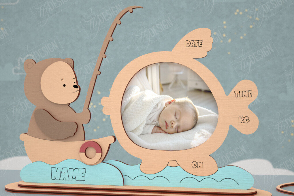 Intra απο ξύλο plywood 3mm-4mm πάχος Κορνίζα μωρού | Νεογέννητος | Διακόσμηση σπιτιού Δίασταση 20x30 cm INTRAFABR-115433473