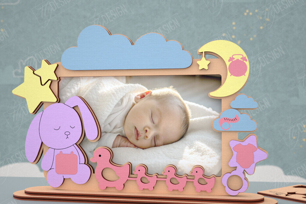 Intra απο ξύλο plywood 3mm-4mm πάχος Κορνίζα μωρού | Νεογέννητος | Διακόσμηση σπιτιού Δίασταση 20x30 cm INTRAFABR-115433478