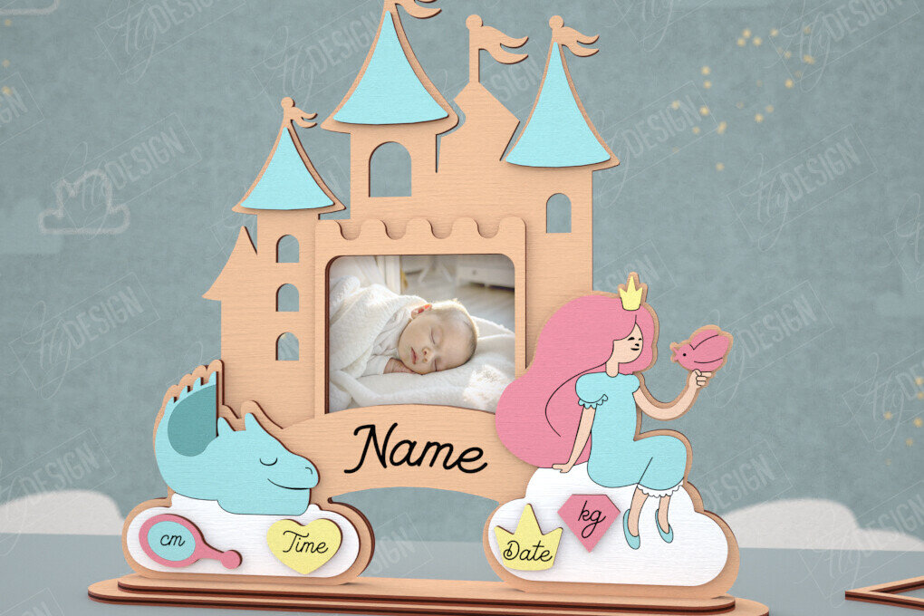 Intra απο ξύλο plywood 3mm-4mm πάχος Κορνίζα μωρού | Νεογέννητος | Διακόσμηση σπιτιού Δίασταση 20x30 cm INTRAFABR-115433421