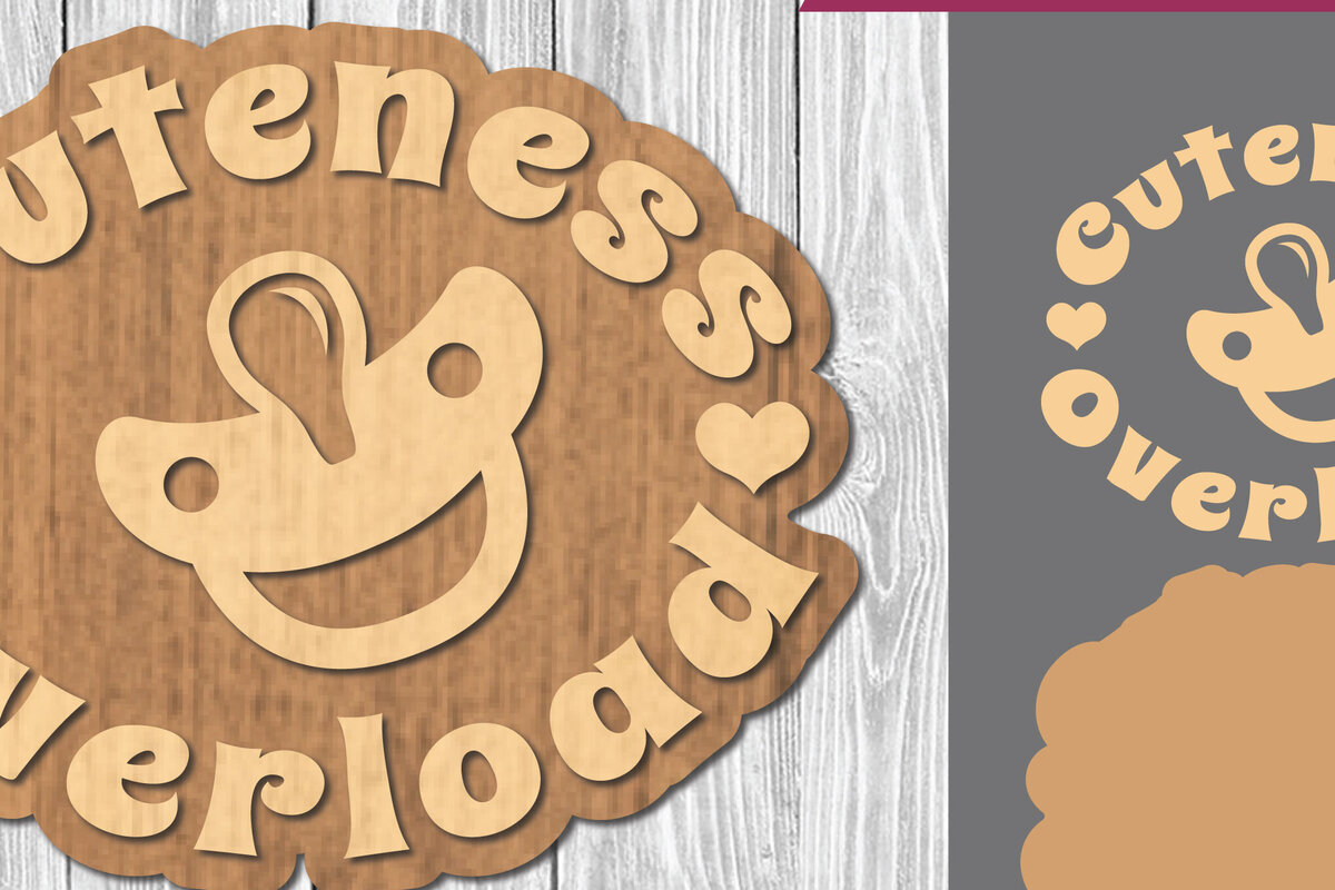 Σετ των 2 Intra απο ξύλο plywood 3mm-4mm πάχος Βρεφικά αποσπάσματα Διακόσμηση κοπής με λέιζερ 1 Δίασταση 15x15 cm INTRAFABR-106886620