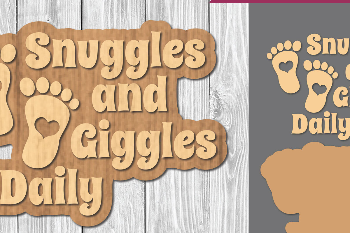 Σετ των 2 Intra απο ξύλο plywood 3mm-4mm πάχος Βρεφικά αποσπάσματα Διακόσμηση κοπής με λέιζερ 2 Δίασταση 15x15 cm INTRAFABR-106886672