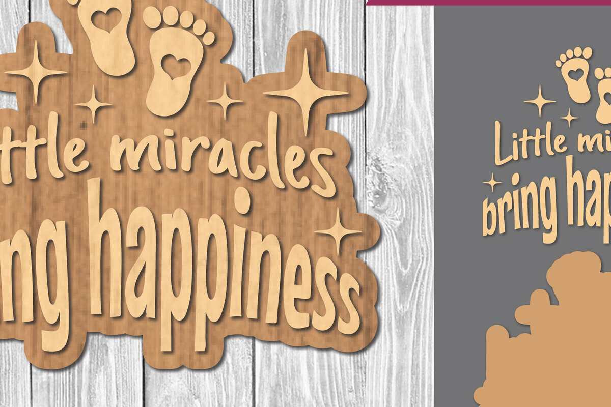 Σετ των 2 Intra απο ξύλο plywood 3mm-4mm πάχος Βρεφικά αποσπάσματα Διακόσμηση κοπής με λέιζερ 21 Δίασταση 15x15 cm INTRAFABR-106887656