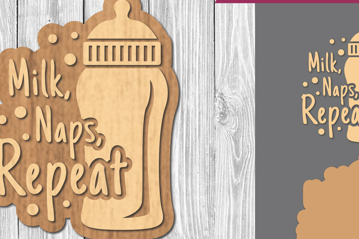 Σετ των 2 Intra απο ξύλο plywood 3mm-4mm πάχος Βρεφικά αποσπάσματα Διακόσμηση κοπής με λέιζερ 9 Δίασταση 15x15 cm INTRAFABR-106887008