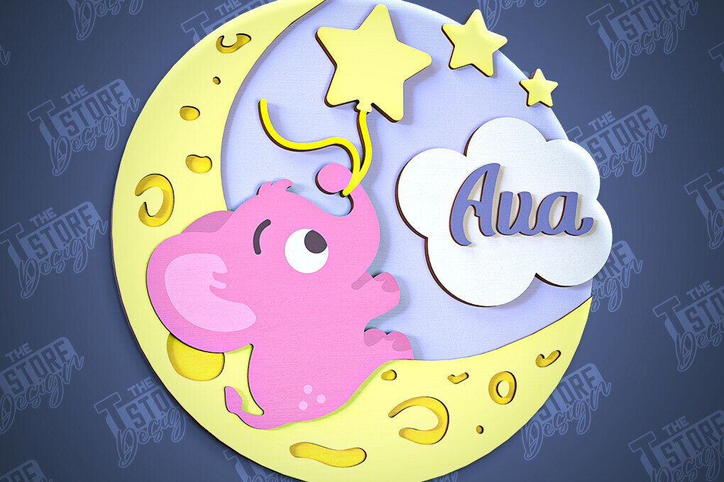 Intra απο ξύλο plywood 3mm-4mm πάχος Στρογγυλή πινακίδα μωρού | Ξύλινη επιγραφή φυτωρίου Δίασταση 30x20 cm INTRAFABR-100118579