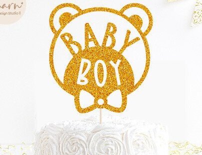 Intra απο ξύλο plywood 3mm-4mm πάχος Baby Shower Boy Cake Topper Δίασταση 30x20 cm INTRAFABR-43504496
