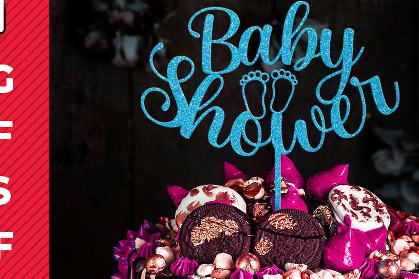 Intra απο ξύλο plywood 3mm-4mm πάχος Baby Shower Cake Topper Δίασταση 30x20 cm INTRAFABR-29115625