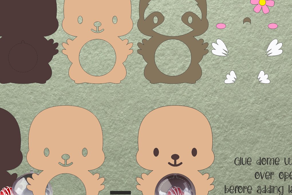 Intra απο ξύλο plywood 3mm-4mm πάχος Baby Sloth | Πρότυπο θόλου καραμέλας Δίασταση 30x20 cm INTRAFABR-108486066