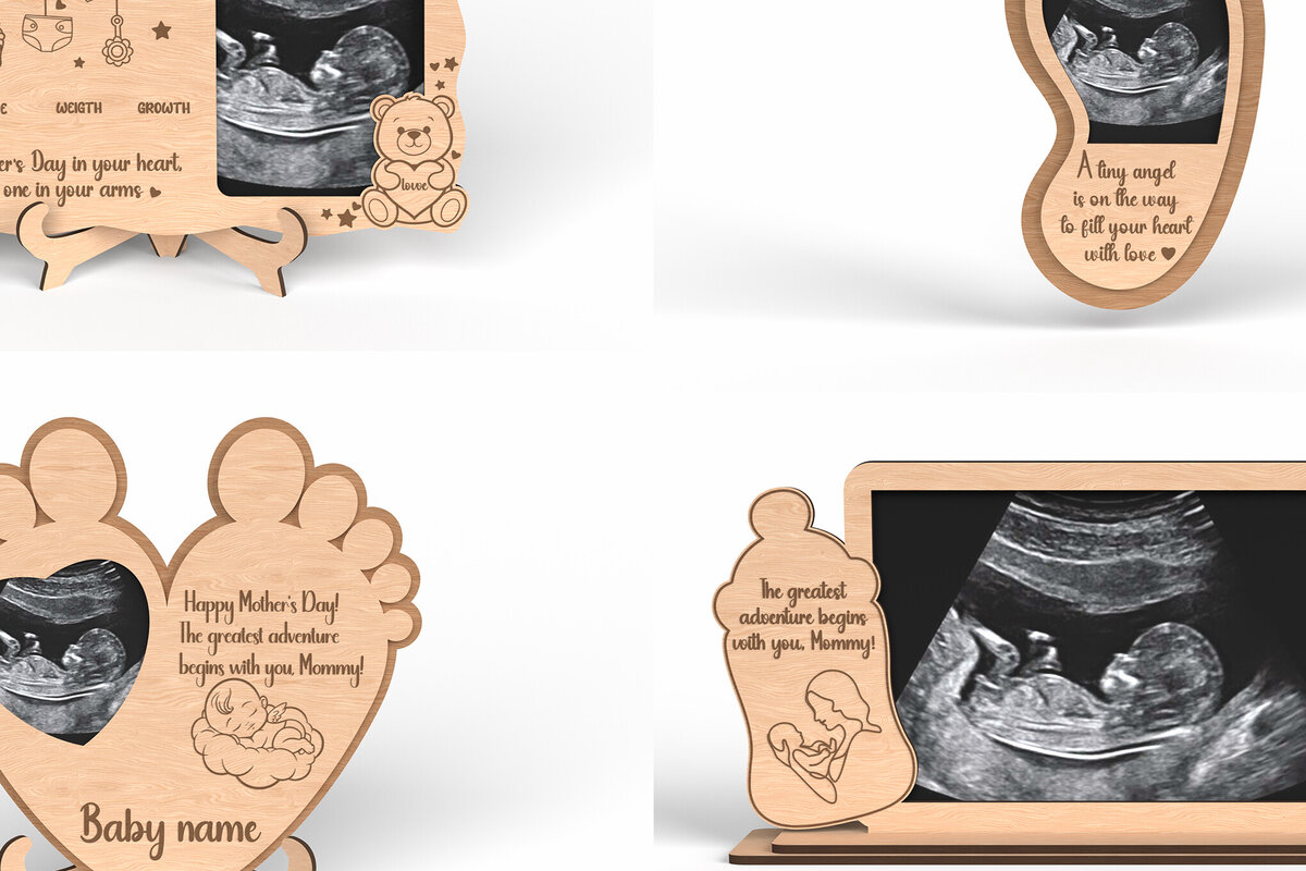 Intra απο ξύλο plywood 3mm-4mm πάχος Πλαίσιο μπιμπερό υπερήχων μωρού Δίασταση 30x20 cm INTRAFABR-117899228