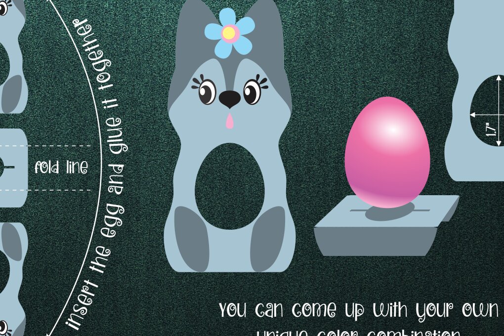 Σετ των 2 Intra απο ξύλο plywood 3mm-4mm πάχος Baby Wolf -Σοκολατένια Αυγοθήκη Δίασταση 30x20 cm INTRAFABR-8300672