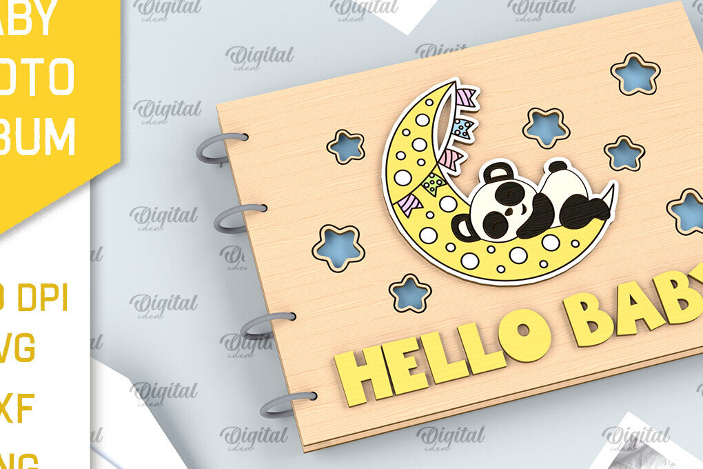 Intra απο ξύλο plywood 3mm-4mm πάχος Ξύλινο άλμπουμ μωρών με λέιζερ Δίασταση 30x20 cm INTRAFABR-99927545