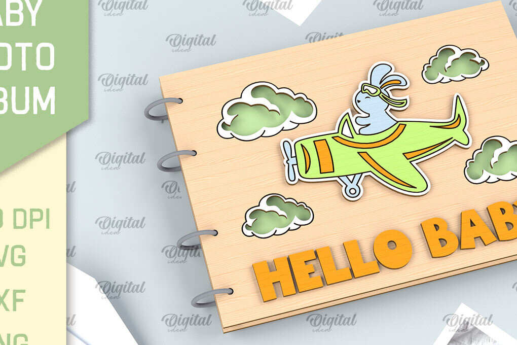 Intra απο ξύλο plywood 3mm-4mm πάχος Ξύλινο άλμπουμ μωρών με λέιζερ Δίασταση 30x20 cm INTRAFABR-99927608