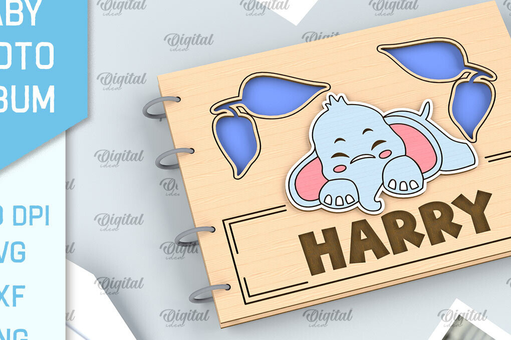 Intra απο ξύλο plywood 3mm-4mm πάχος Ξύλινο άλμπουμ μωρών με λέιζερ Δίασταση 30x20 cm INTRAFABR-99927645