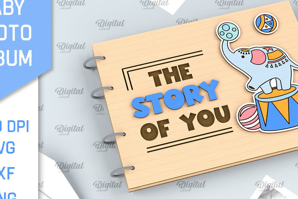 Intra απο ξύλο plywood 3mm-4mm πάχος Ξύλινο άλμπουμ μωρών με λέιζερ Δίασταση 30x20 cm INTRAFABR-99927670