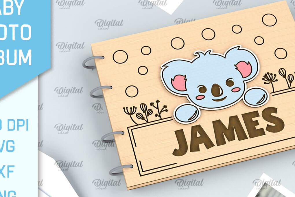 Intra απο ξύλο plywood 3mm-4mm πάχος Ξύλινο άλμπουμ μωρών με λέιζερ Δίασταση 30x20 cm INTRAFABR-99927690