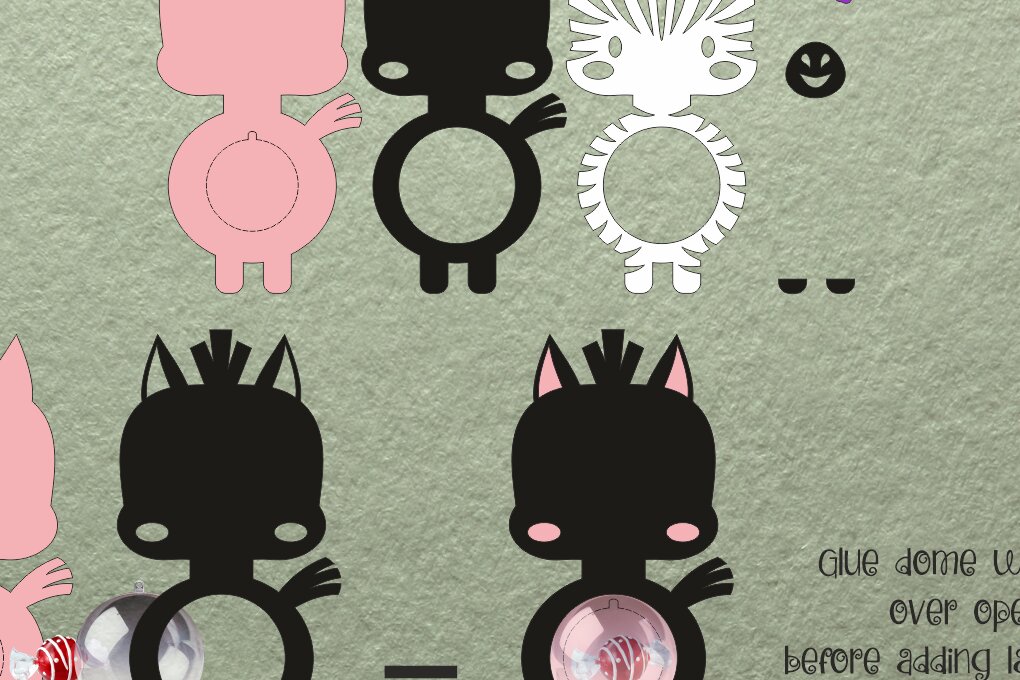 Σετ των 2 Intra απο ξύλο plywood 3mm-4mm πάχος Baby Zebra | Πρότυπο θόλου καραμέλας Δίασταση 30x20 cm INTRAFABR-108748303