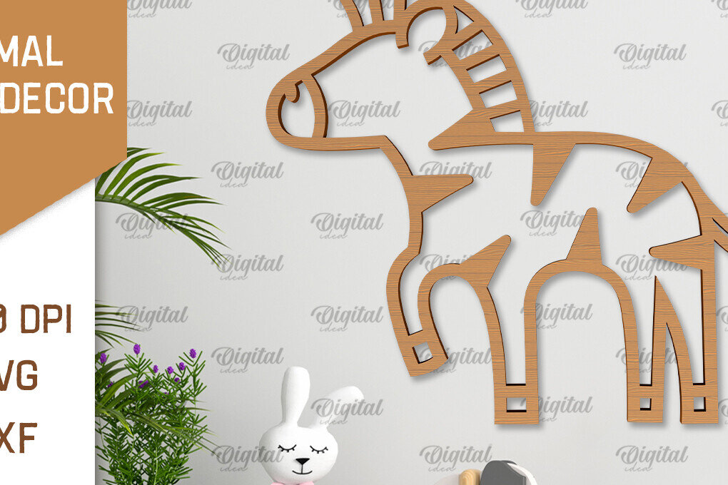 Intra απο ξύλο plywood 3mm-4mm πάχος Baby Zebra Decor Wall Cut  Δίασταση 30x20 cm INTRAFABR-102463796