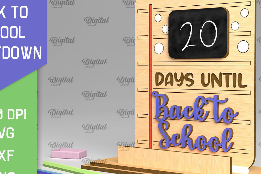 Intra απο ξύλο plywood 3mm-4mm πάχος Επιστροφή στο σχολείο Αντίστροφη μέτρηση Απο Δίασταση 30x20 cm INTRAFABR-96129359